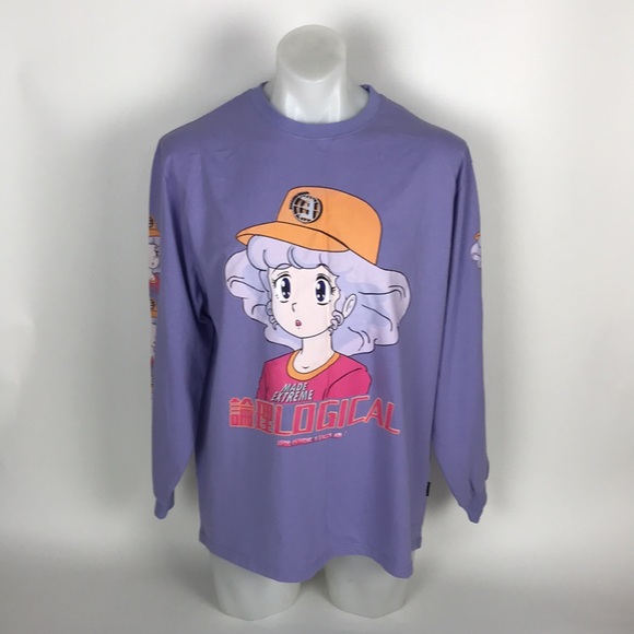 Vintage Japan Made Extreme Logical Anime Long Sleeve T-shirt Size L - Picture 1 of 11